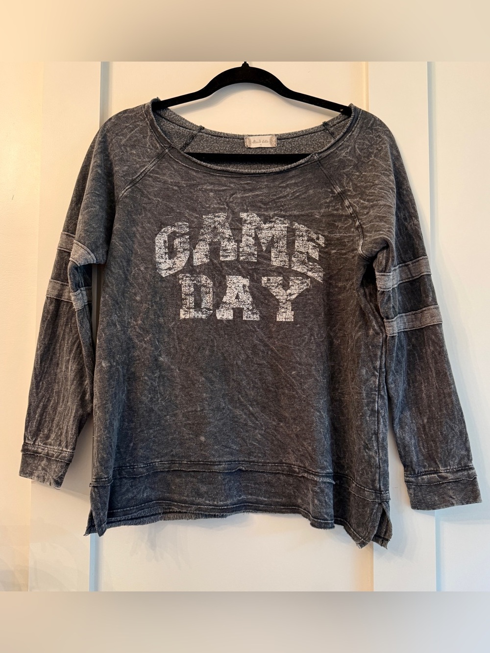 Altar’d StateGAME DAY Washed Black Pullover Sweatshirt
